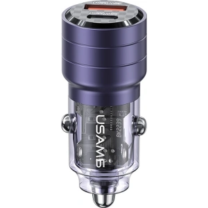 Hurtownia GSM - Automobilová nabíječka USAMS C36 USB-A+USB-C 95W Fast Charge fialová/purple (US-CC176) - USA967 - {ean13} - Hurt