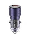 Automobilová nabíječka USAMS C36 USB-A+USB-C 95W Fast Charge fialová/purple (US-CC176)
