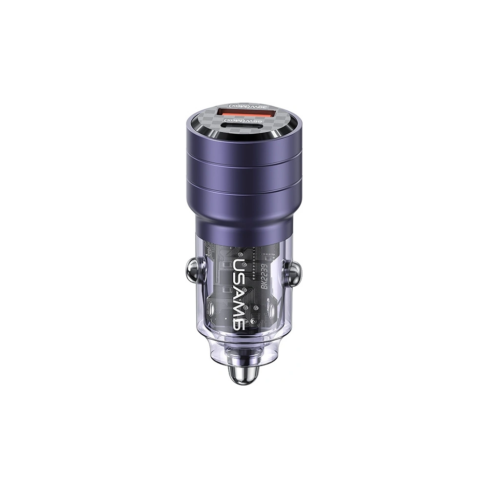 Hurtownia GSM - Încărcător auto USAMS C36 USB-A+USB-C 95W Încărcare rapidă violet/purple (US-CC176) - USA967 - {ean13} - Hurt