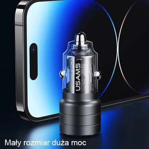 Hurtownia GSM - Automobilová nabíječka USAMS C36 USB-A+USB-C 95W Fast Charge fialová/purple (US-CC176) - USA967 - {ean13} - Hurt