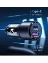 Hurtownia GSM - Încărcător auto USAMS C36 USB-A+USB-C 95W Încărcare rapidă violet/purple (US-CC176) - USA967 - {ean13} - Hurt