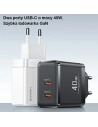 Hurtownia GSM - Încărcător de rețea USAMS 2xUSB-C T54 40W PD Încărcare rapidă alb/white (US-CC172) - USA968 - {ean13} - Hurt