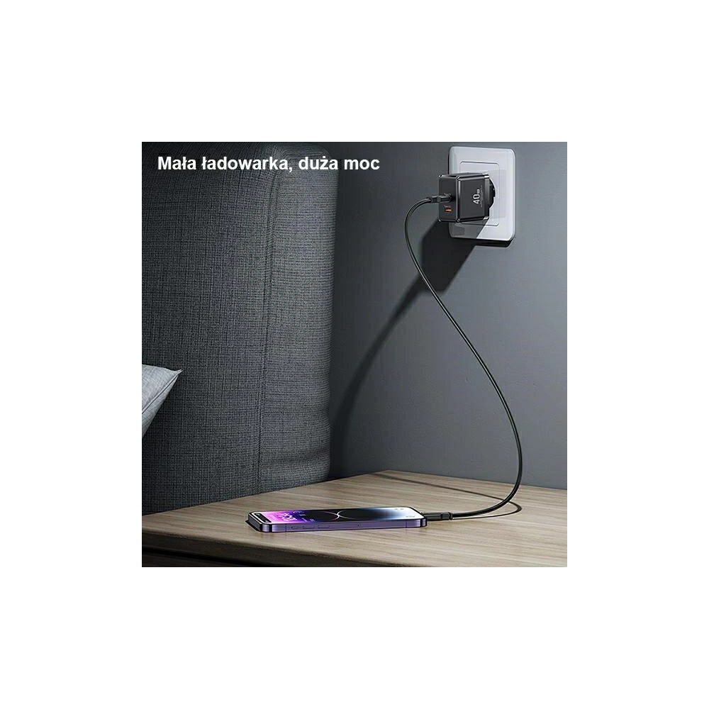 Hurtownia GSM - Încărcător de rețea USAMS 2xUSB-C T54 40W PD Încărcare rapidă alb/white (US-CC172) - USA968 - {ean13} - Hurt