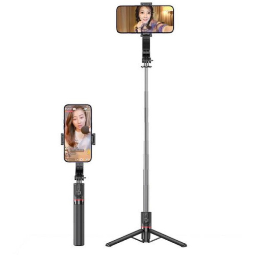 Hurtownia Usams - 6958444904573 - USA969 - Kijek do selfie USAMS Selfie Stick Tripod czarny/black (US-ZB256) - B2B homescreen