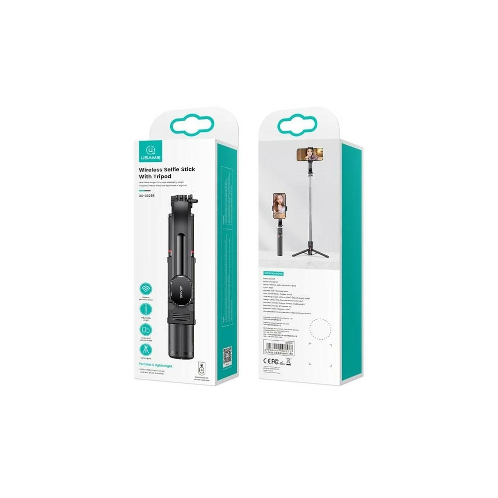Hurtownia GSM - Selfie tyč USAMS Selfie Stick Tripod černá/black (US-ZB256) - USA969 - {ean13} - Hurt