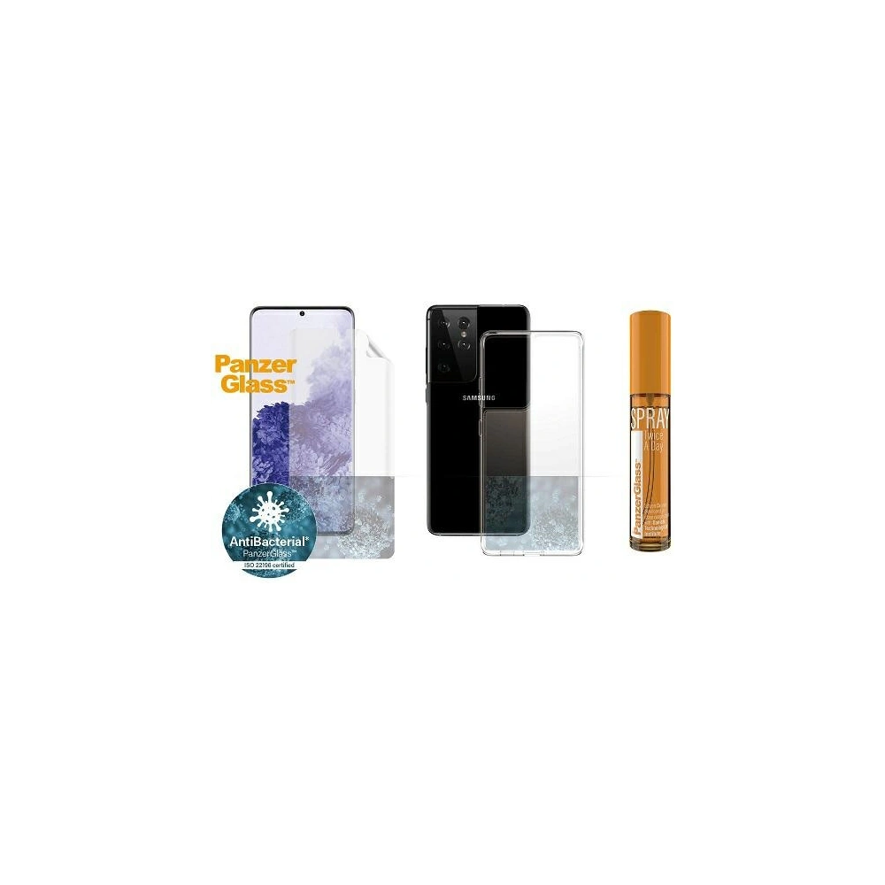 Hurtownia GSM - Zestaw PanzerGlass Start Kit Samsung Galaxy S21 Ultra TPU képernyővédő, ClearCase tok, 30ml spray - PZG411 - {ean13} - Hurt