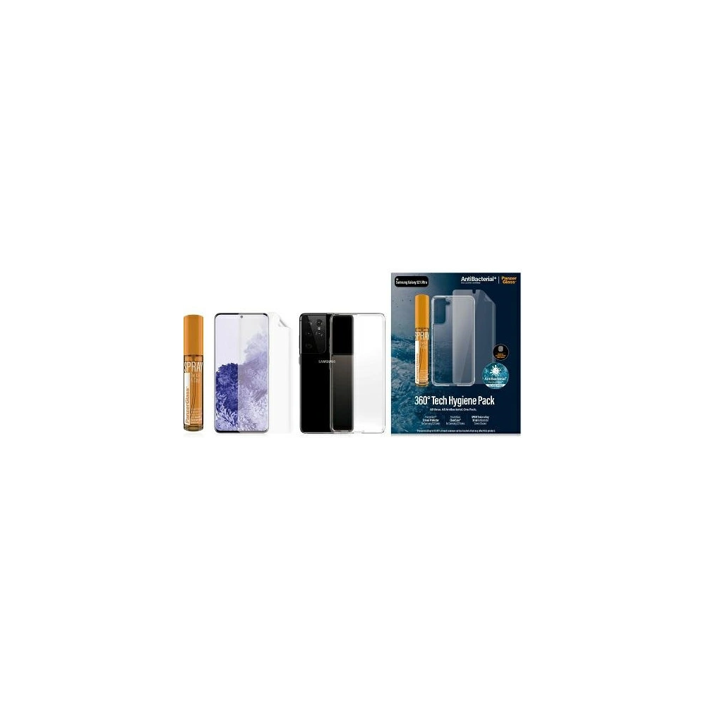 Hurtownia GSM - Sada PanzerGlass Start Kit Samsung Galaxy S21 Ultra Ochrana displeje TPU, Pouzdro ClearCase, Sprej 30ml - PZG411 - {ean13} - Hurt