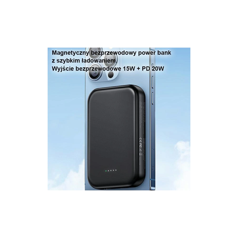 Hurtownia GSM - Powerbank USAMS PB66 10000mAh 20W PD Magnetic Wireless Two-Way Fast Charge biały/white (US-CD180) - USA973 - {ean13} - Hurt