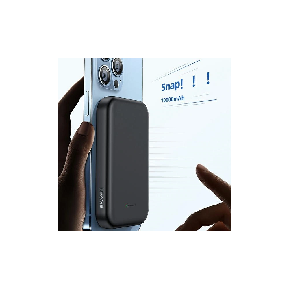 Hurtownia GSM - Powerbank USAMS PB66 10000mAh 20W PD Magnetic Wireless Încărcare Rapidă Bidirecțională alb/white (US-CD180) - USA973 - {ean13} - Hurt