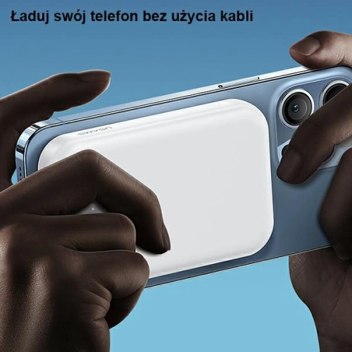 Powerbank USAMS PB66 10000mAh 20W PD Magnetic Wireless Two-Way Fast Charge biały/white (US-CD180)