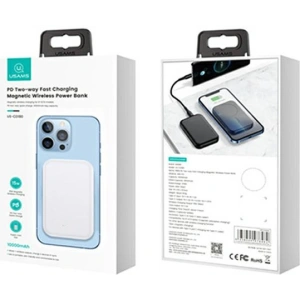 Powerbank USAMS PB66 10000mAh 20W PD Magnetic Wireless Two-Way Fast Charge biały/white (US-CD180)