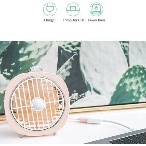 Wholesale USAMS Desktop Mini Fan with LED pink (US-ZB065) - USA974 - {ean13} - Hurt