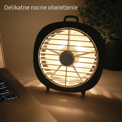 Wiatrak z lampką USAMS różowy/pink (US-ZB065)