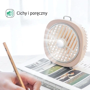 Wholesale USAMS Desktop Mini Fan with LED pink (US-ZB065) - USA974 - {ean13} - Hurt