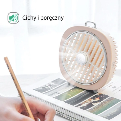 Wiatrak z lampką USAMS różowy/pink (US-ZB065)