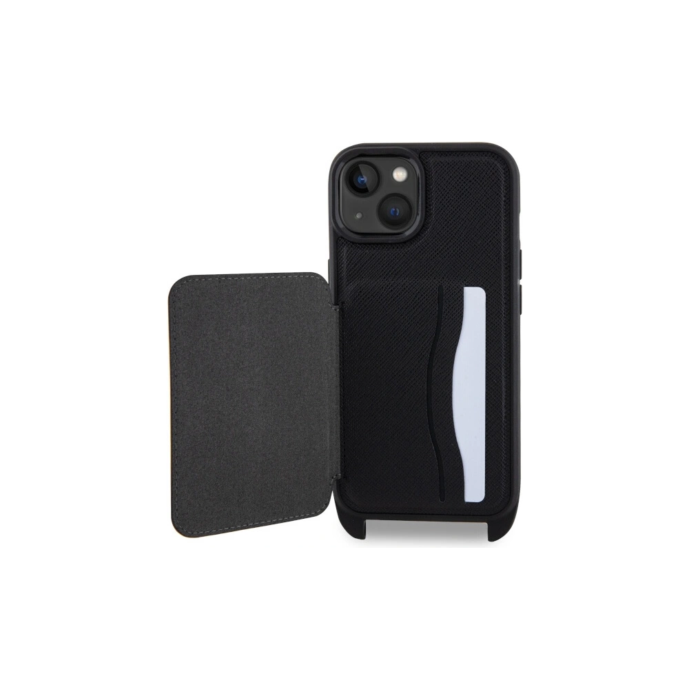 Wholesale Karl Lagerfeld KLHCP14MCSAKCPMK Apple iPhone 14 Plus / 15 Plus hardcase black Crossbody Saffiano Karl & Choupette - KLD1573 - {ean13} - Hurt