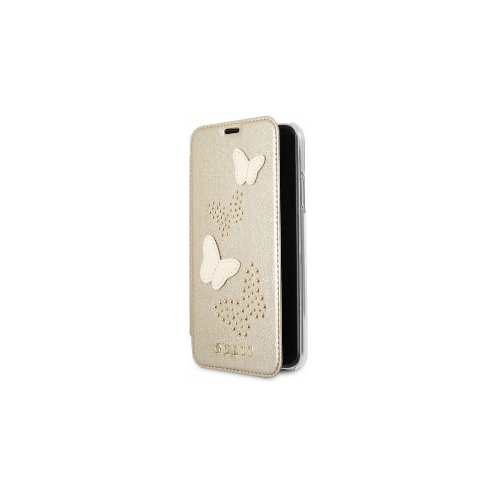 Wholesale Guess GUFLBKP7PBUBE Apple iPhone 8/7 beige book Studs & Sparkles - GUE2576 - {ean13} - Hurt