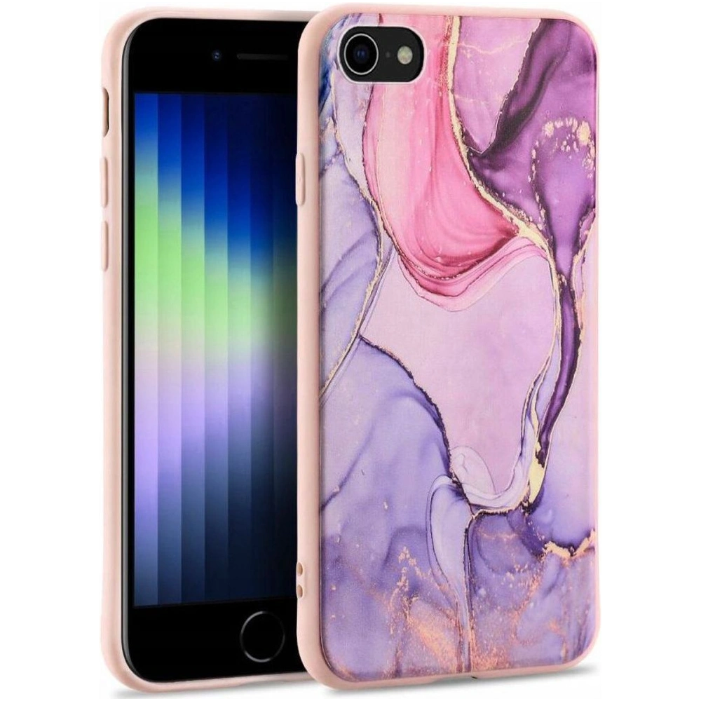 Hurtownia GSM - Etui Tech-Protect Marble 2 Apple iPhone SE 2022/SE 2020/8/7 Rosa - THP1947 - {ean13} - Hurt