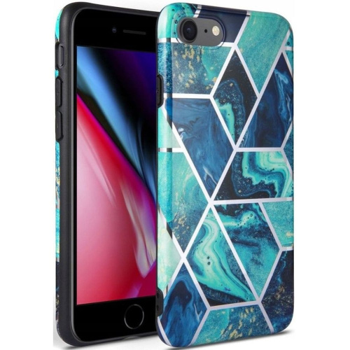 Hurtownia Tech-Protect - 9589046922701 - THP1948 - Etui Tech-Protect Marble 2 Apple iPhone SE 2022/SE 2020/8/7 Blue - B2B homescreen