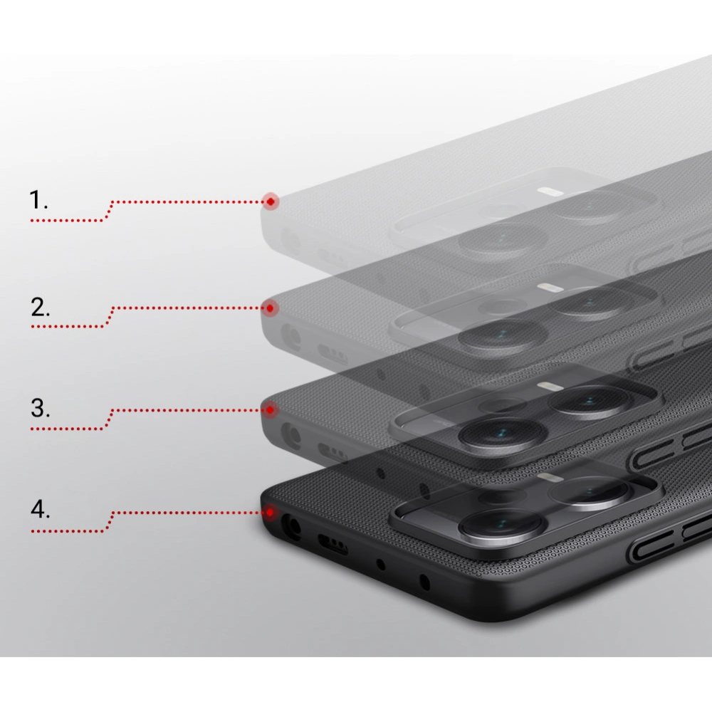 Wholesale Nillkin Super Frosted Shield Xiaomi Redmi Note 12 Pro+ Plus black - NLK1091 - {ean13} - Hurt