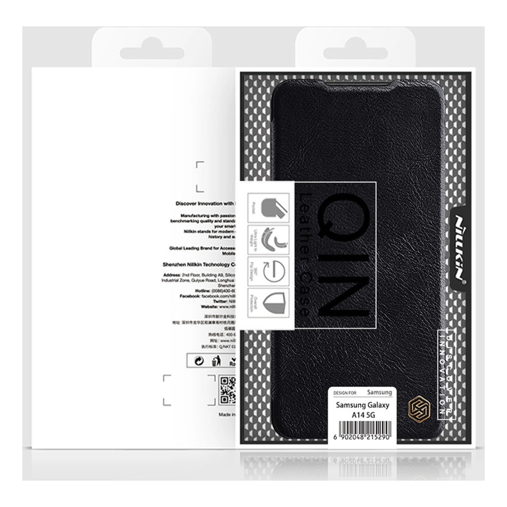 Hurtownia GSM - Etui Nillkin Qin Leder Samsung Galaxy A14 5G schwarz - NLK1097 - {ean13} - Hurt