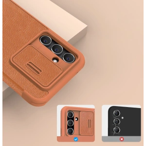 Hurtownia GSM - Etui Nillkin Qin Leather Pro Case Samsung Galaxy A54 5G maro - NLK1102 - {ean13} - Hurt