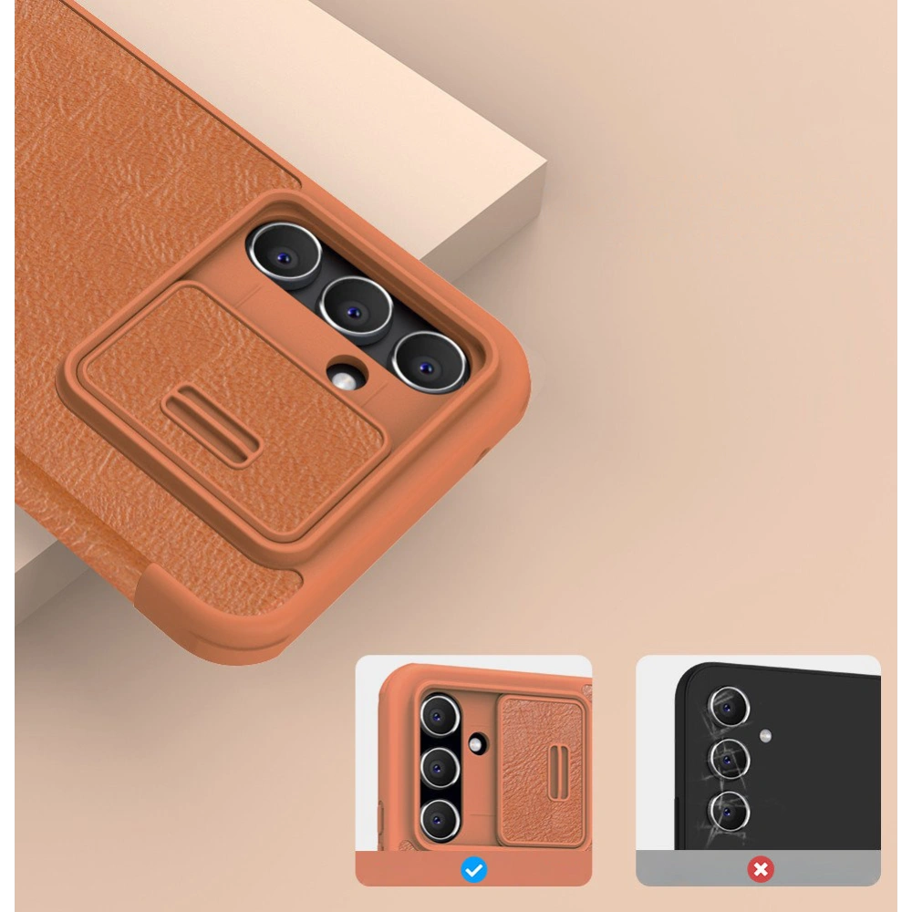 Hurtownia GSM - Etui Nillkin Qin Leather Pro Case Samsung Galaxy A54 5G hnědé - NLK1102 - {ean13} - Hurt