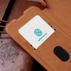 Hurtownia GSM - Etui Nillkin Qin Leather Pro Case Samsung Galaxy A54 5G maro - NLK1102 - {ean13} - Hurt