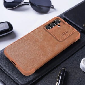 Hurtownia GSM - Etui Nillkin Qin Leather Pro Case Samsung Galaxy A54 5G maro - NLK1102 - {ean13} - Hurt