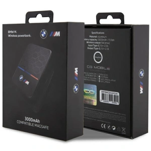 Hurtownia GSM - Powerbank wireless BMW Powerbank BMPBMS3K22PGVK 5W 3000mAh + cablu negru/black M Collection MagSafe - BMW458 - {ean13} - Hurt