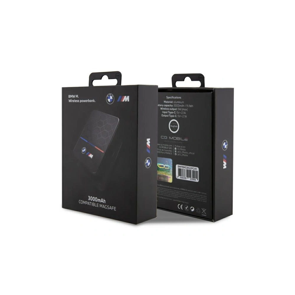 Wholesale BMW Wireless Charging Powerbank BMPBMS3K22PGVK 5W 3000mAh + black cable M Collection MagSafe - BMW458 - {ean13} - Hurt