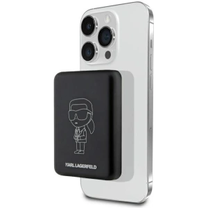 Hurtownia GSM - Powerbank wireless Karl Lagerfeld KLPBMKIOTTGK 5W 3000mAh negru/black Ikonik MagSafe - KLD1574 - {ean13} - Hurt
