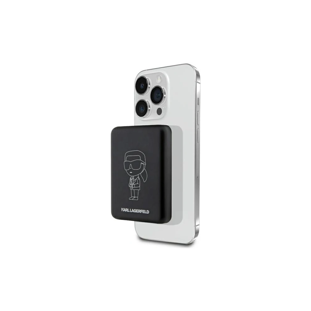 Wholesale Karl Lagerfeld Wireless Charging Powerbank KLPBMKIOTTGK 5W 3000mAh black Ikonik MagSafe - KLD1574 - {ean13} - Hurt