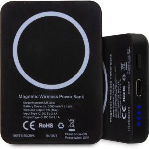 Hurtownia GSM - Powerbank wireless Karl Lagerfeld KLPBMKIOTTGK 5W 3000mAh negru/black Ikonik MagSafe - KLD1574 - {ean13} - Hurt