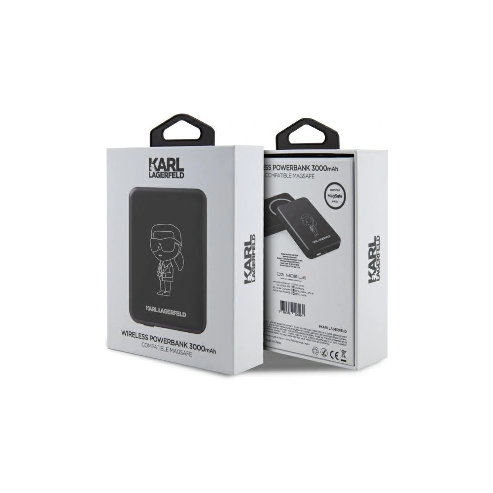 Wholesale Karl Lagerfeld Wireless Charging Powerbank KLPBMKIOTTGK 5W 3000mAh black Ikonik MagSafe - KLD1574 - {ean13} - Hurt