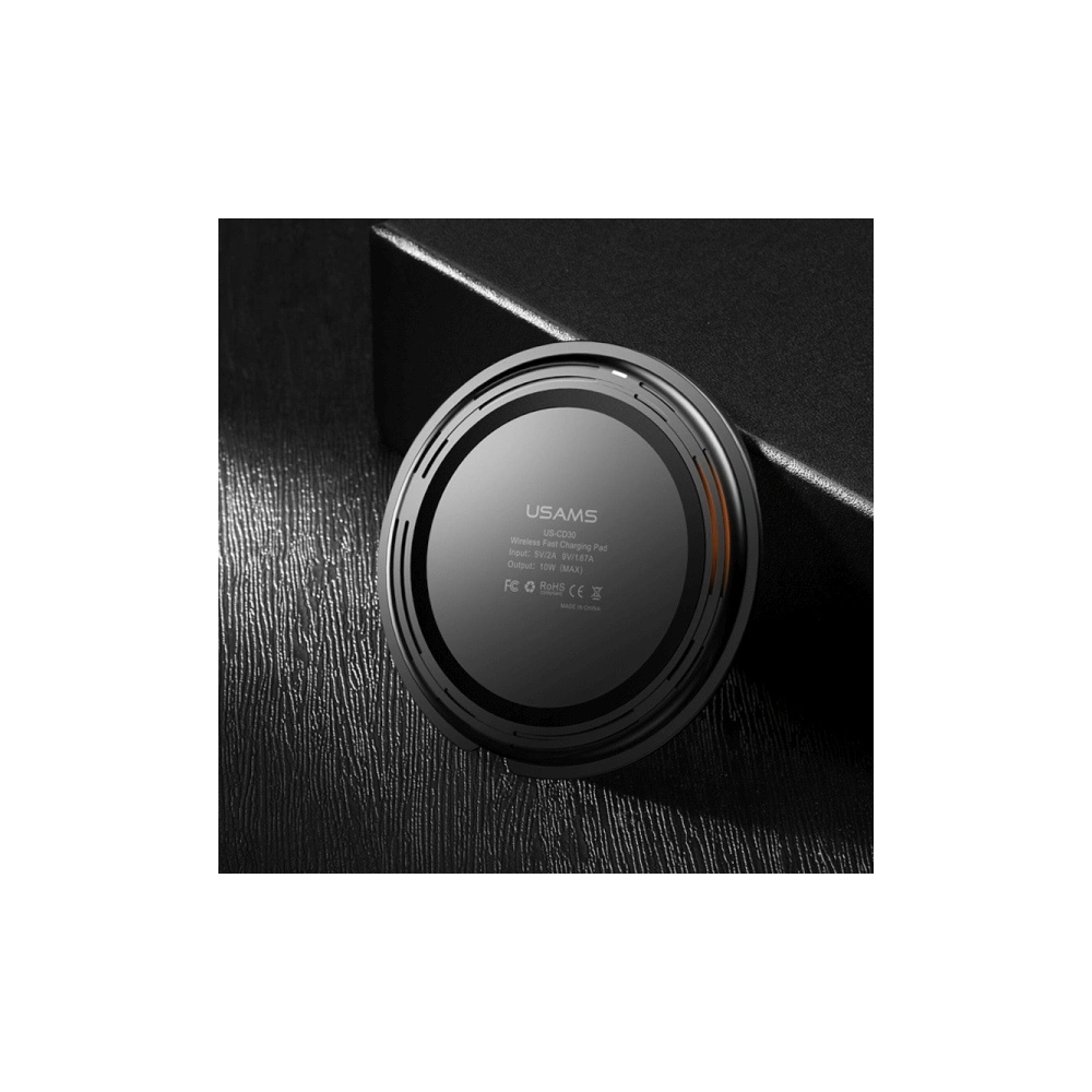 Hurtownia GSM - Încărcător wireless USAMS Fast Zodi Series negru (US-CD30) - USA975 - {ean13} - Hurt