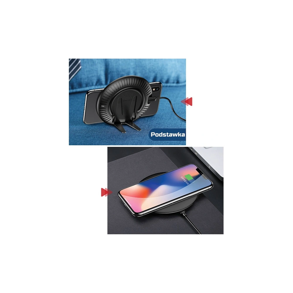 Hurtownia GSM - Încărcător wireless USAMS V-Series Fast Charging alb/white (US-CD33) - USA976 - {ean13} - Hurt
