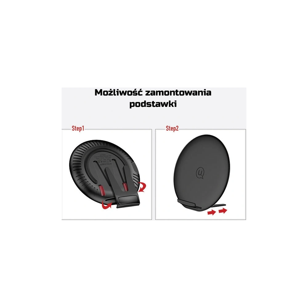 Hurtownia GSM - Bezdrátová nabíječka USAMS V-Series rychlé nabíjení bílá/white (US-CD33) - USA976 - {ean13} - Hurt