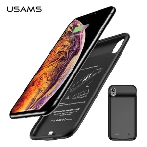 Hurtownia GSM - Powerbank Etui USAMS Power Case Apple iPhone XS Max 4000mAh schwarz/black (US-CD69) - USA980 - {ean13} - Hurt