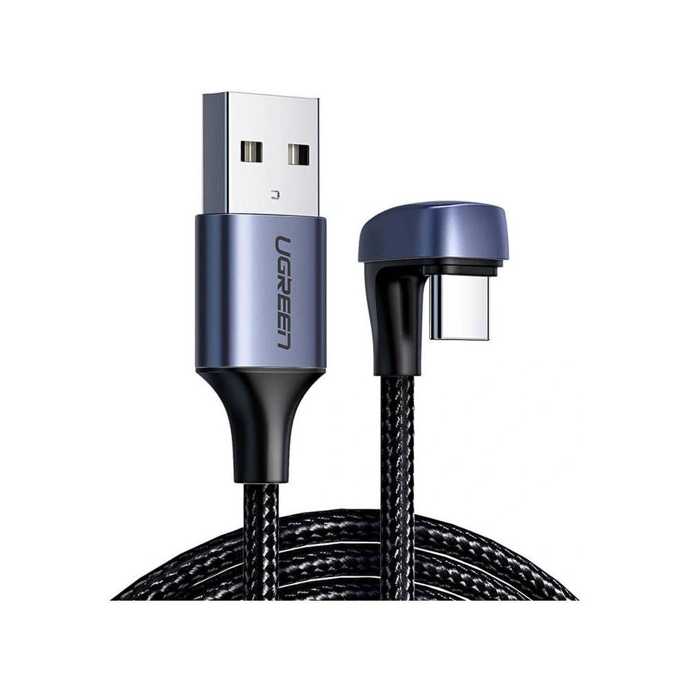 Hurtownia GSM - Cablul unghiular UGREEN US311 USB-A/USB-C 3A 1m (negru) - UGR1608 - {ean13} - Hurt