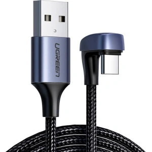 Hurtownia GSM - Cablu unghiular UGREEN US311 USB-A/USB-C 3A 2m (negru) - UGR1609 - {ean13} - Hurt