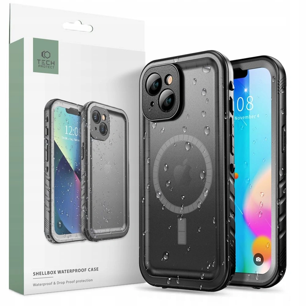 Hurtownia GSM - Etui Tech-Protect Shellbox MagSafe IP68 Apple iPhone 14 Fekete - THP1952 - {ean13} - Hurt