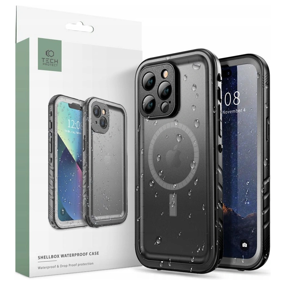 Hurtownia GSM - Etui Tech-Protect Shellbox MagSafeIP68 Apple iPhone 14 Pro Schwarz - THP1953 - {ean13} - Hurt