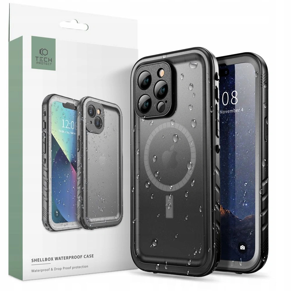Hurtownia GSM - Etui Tech-Protect Shellbox MagSafe IP68 Apple iPhone 14 Pro Max Schwarz - THP1954 - {ean13} - Hurt