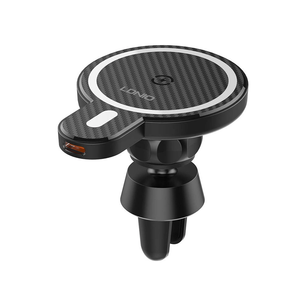 Hurtownia GSM - Suport auto cu încărcător wireless LDNIO MA20 15W (negru) - LDN449 - {ean13} - Hurt
