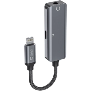 Hurtownia GSM - Adapter Tech-Protect Ultraboost Lightning/mini jack 3.5mm + Lightning Negru - THP1957 - {ean13} - Hurt