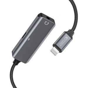 Hurtownia GSM - Adapter Tech-Protect Ultraboost Lightning/mini jack 3.5mm + Lightning Fekete - THP1957 - {ean13} - Hurt