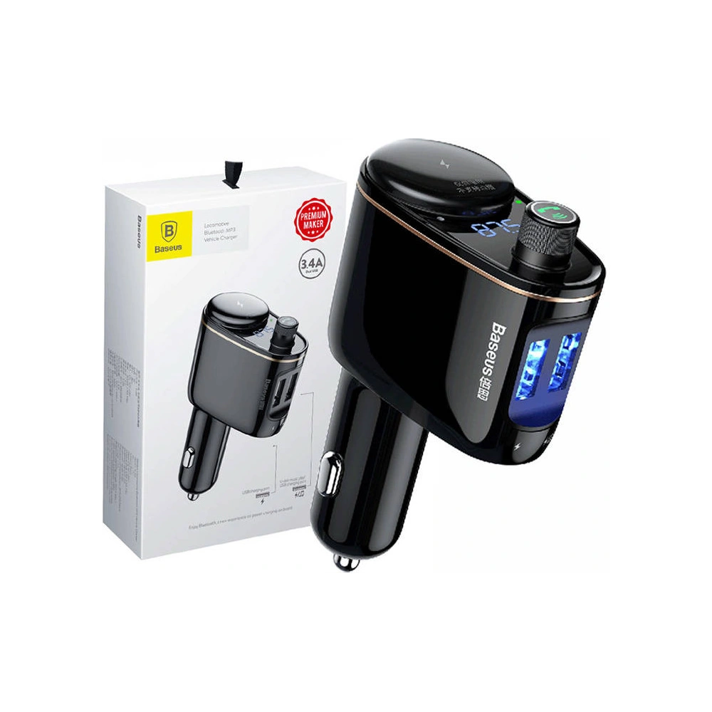 Hurtownia GSM - Transmițător auto Baseus Bluetooth MP3 S-06 (negru) - BSU4190 - {ean13} - Hurt
