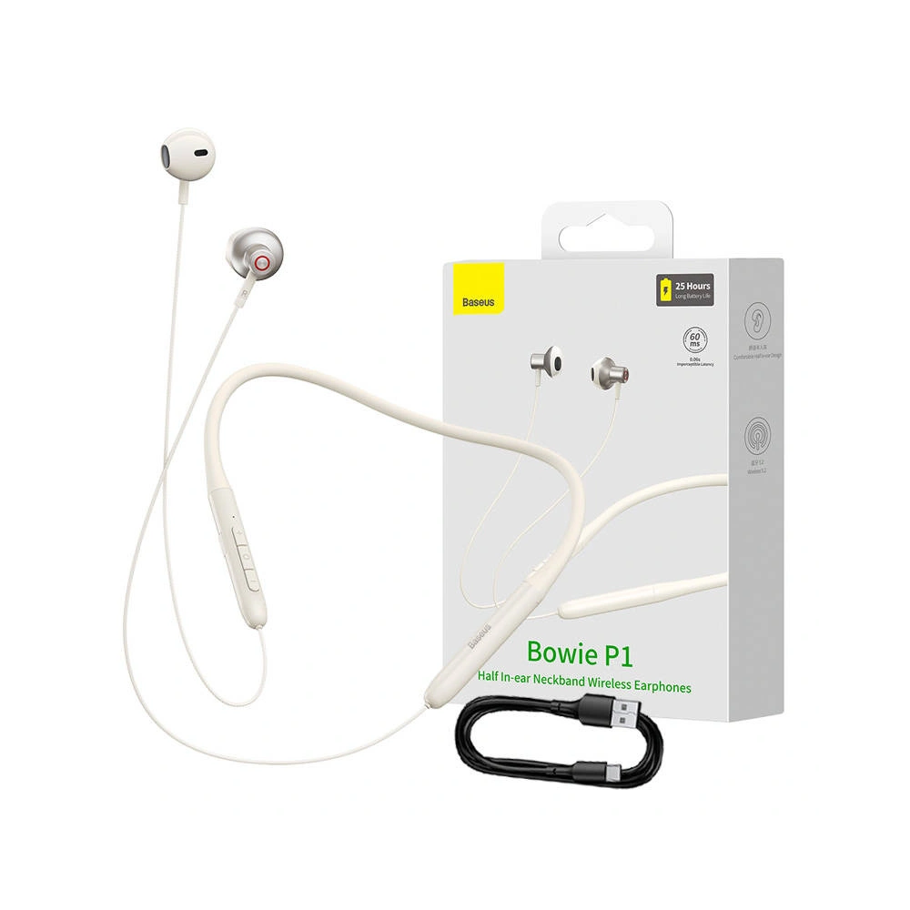 Hurtownia GSM - Słuchawki bezprzewodowe Baseus Bowie P1 Bluetooth 5.2 (beżowe) - BSU4196 - {ean13} - Hurt