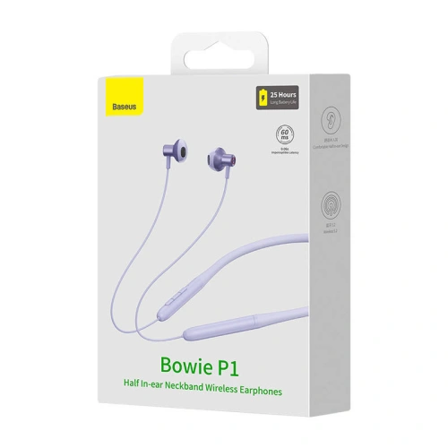 Słuchawki bezprzewodowe Baseus Bowie P1 Bluetooth 5.2 (fioletowe)